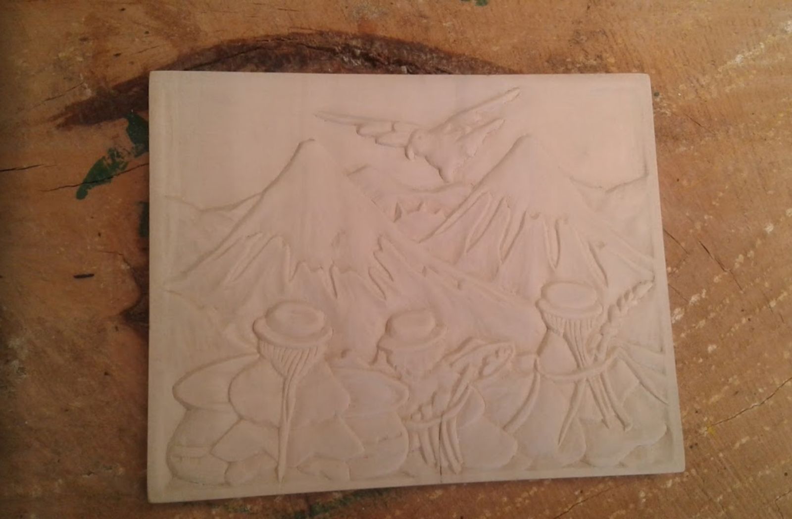 Ceramica "Melodías de las Montañas" para Pintar